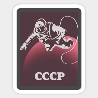 CCCP Soviet union cosmonaut space art Sticker